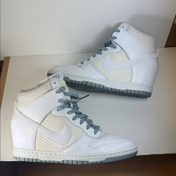 Nike Dunk Sky Hi White Dove Grey Women’s Size 9 Hidden Wedge Sneakers - Picture 5 of 12